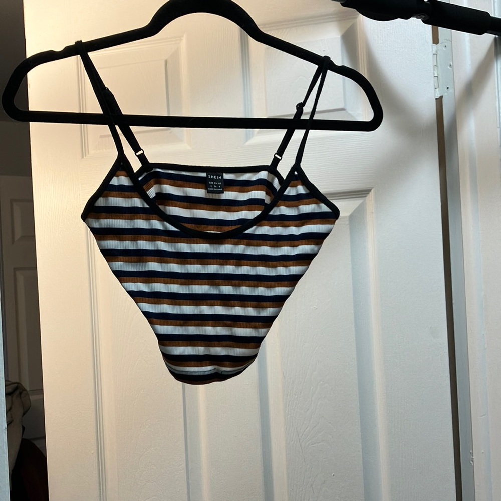 Striped Tank Top with Adjustable Straps